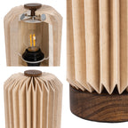 Banks Modern Minimalist Paper Pleated Column Accent LED Table Lamp