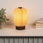 Banks Modern Minimalist Paper Pleated Column Accent LED Table Lamp