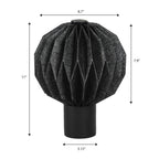 Quincy 11 Modern Minimalist Paper Pleated Orb Accent LED Table Lamp