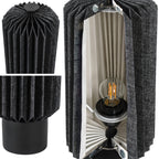 Banks Modern Minimalist Paper Pleated Column Accent LED Table Lamp