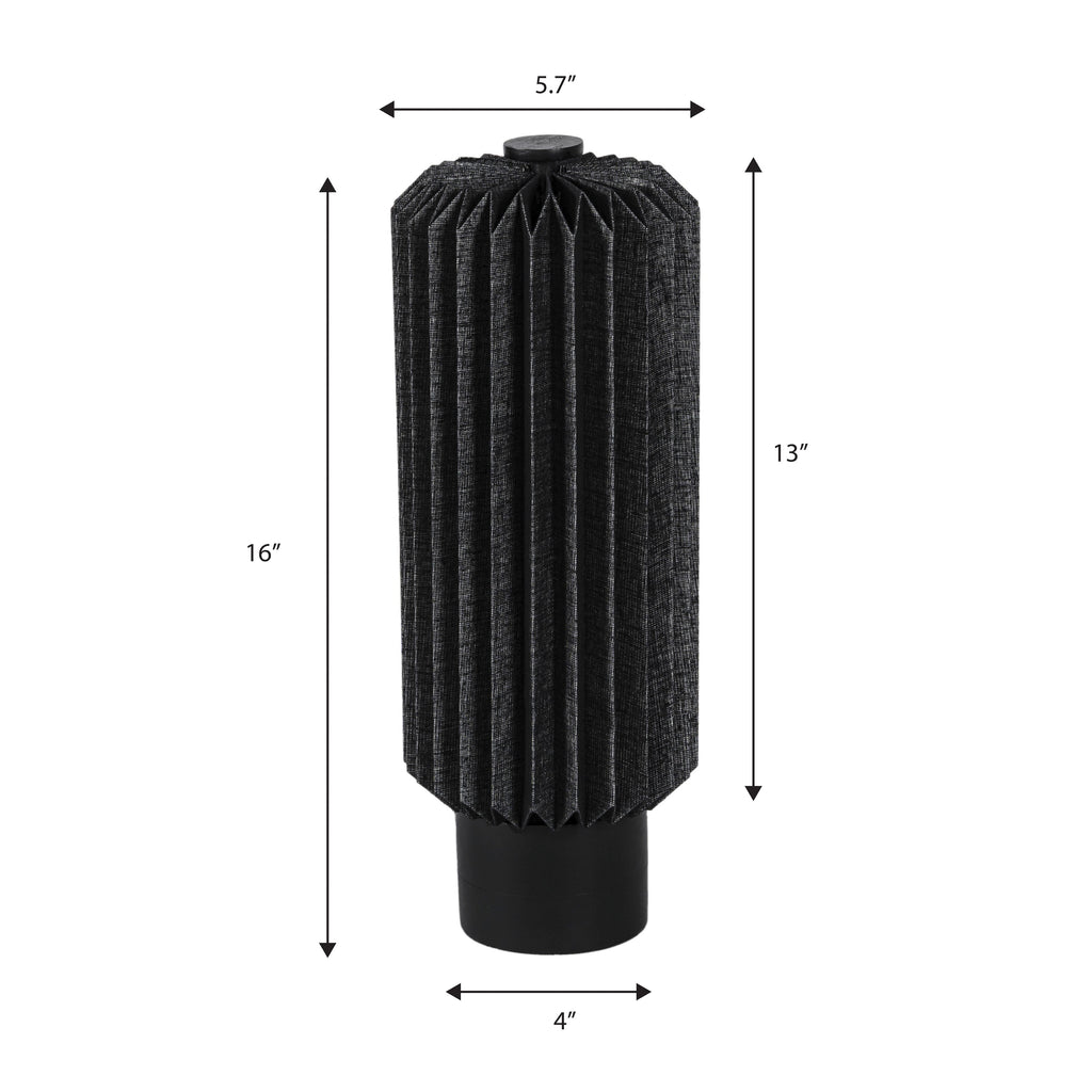 Banks Modern Minimalist Paper Pleated Column Accent LED Table Lamp