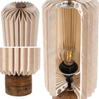 Banks Modern Minimalist Paper Pleated Column Accent LED Table Lamp