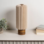 Banks Modern Minimalist Paper Pleated Column Accent LED Table Lamp