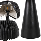 Sylvie 16 Modern Minimalist Paper Pleated Shade Mushroom Accent LED Table Lamp