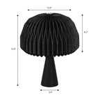 Sylvie 16 Modern Minimalist Paper Pleated Shade Mushroom Accent LED Table Lamp