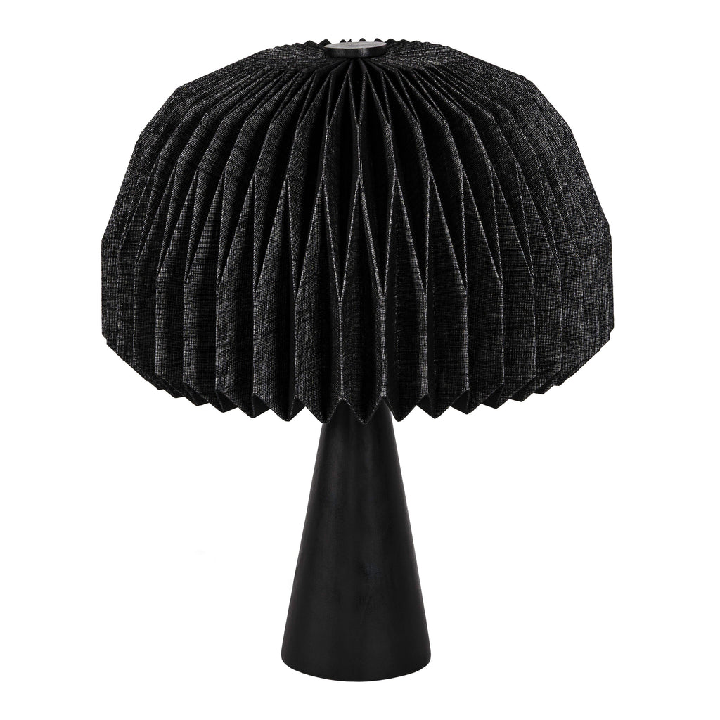 Sylvie 16 Modern Minimalist Paper Pleated Shade Mushroom Accent LED Table Lamp