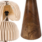 Sylvie 16 Modern Minimalist Paper Pleated Shade Mushroom Accent LED Table Lamp