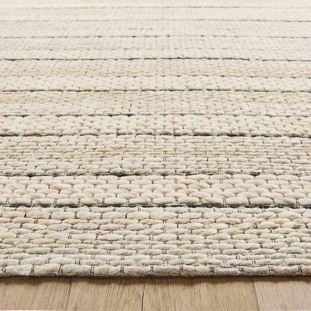 Jaya Luxe Textured Stripe Ivory Rug