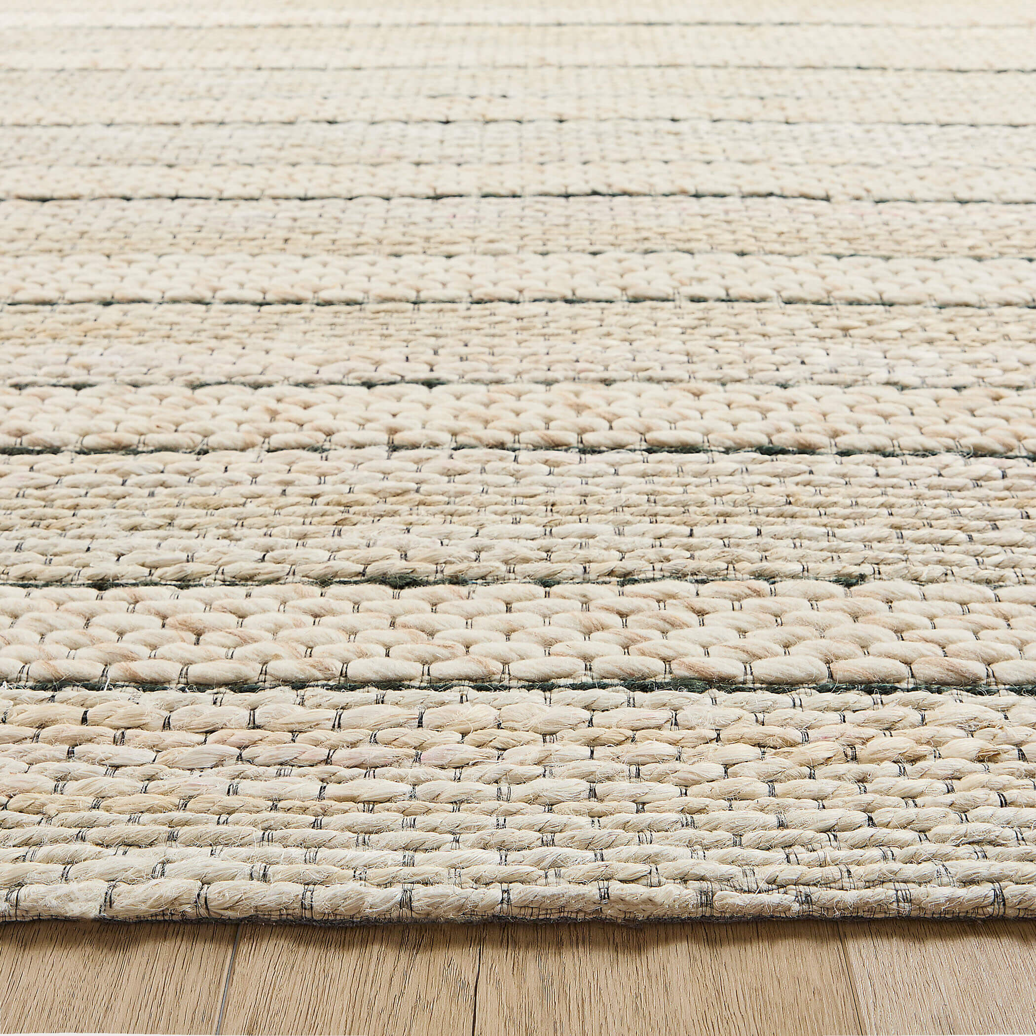 Jaya Luxe Textured Stripe Ivory Rug