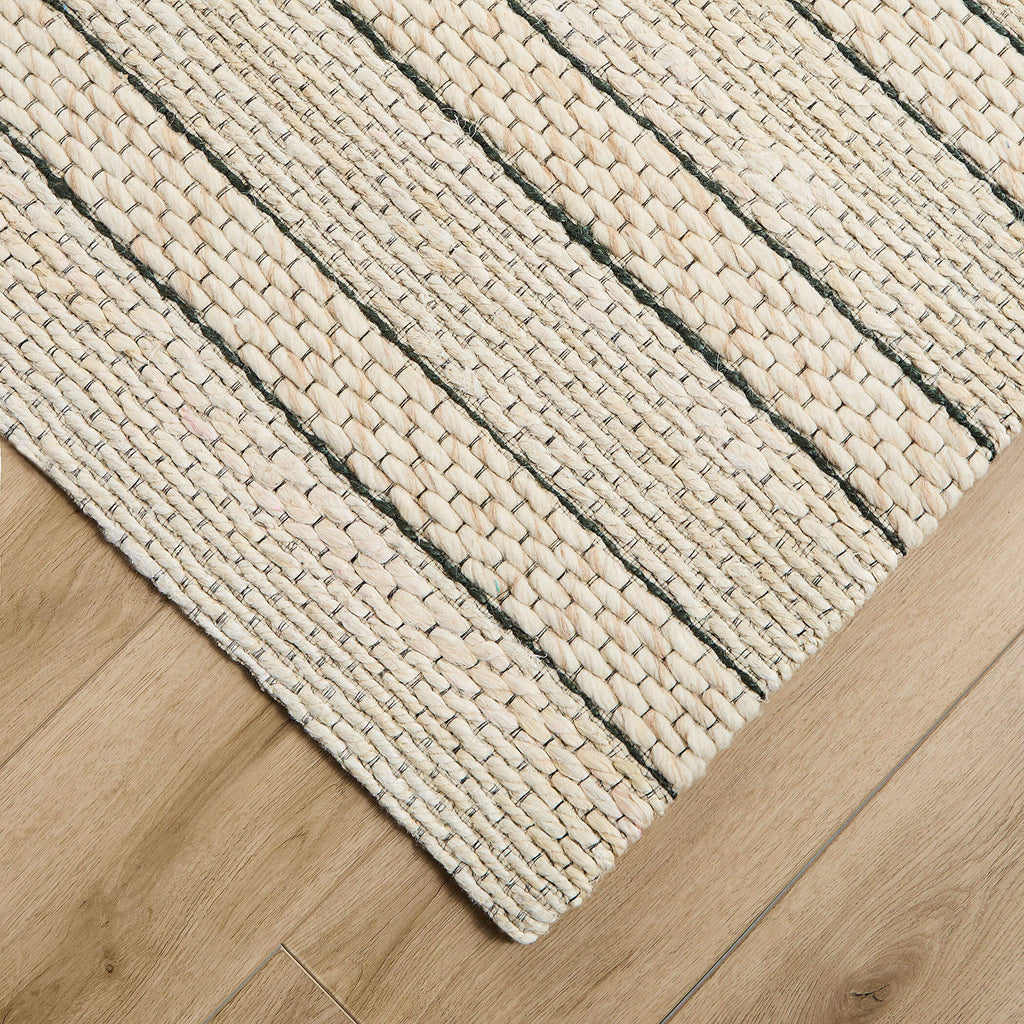 Jaya Luxe Textured Stripe Ivory Rug