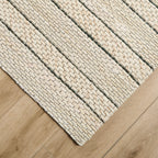 Jaya Luxe Textured Stripe Ivory Rug