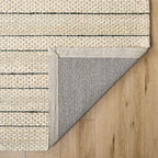 Jaya Luxe Textured Stripe Ivory Rug