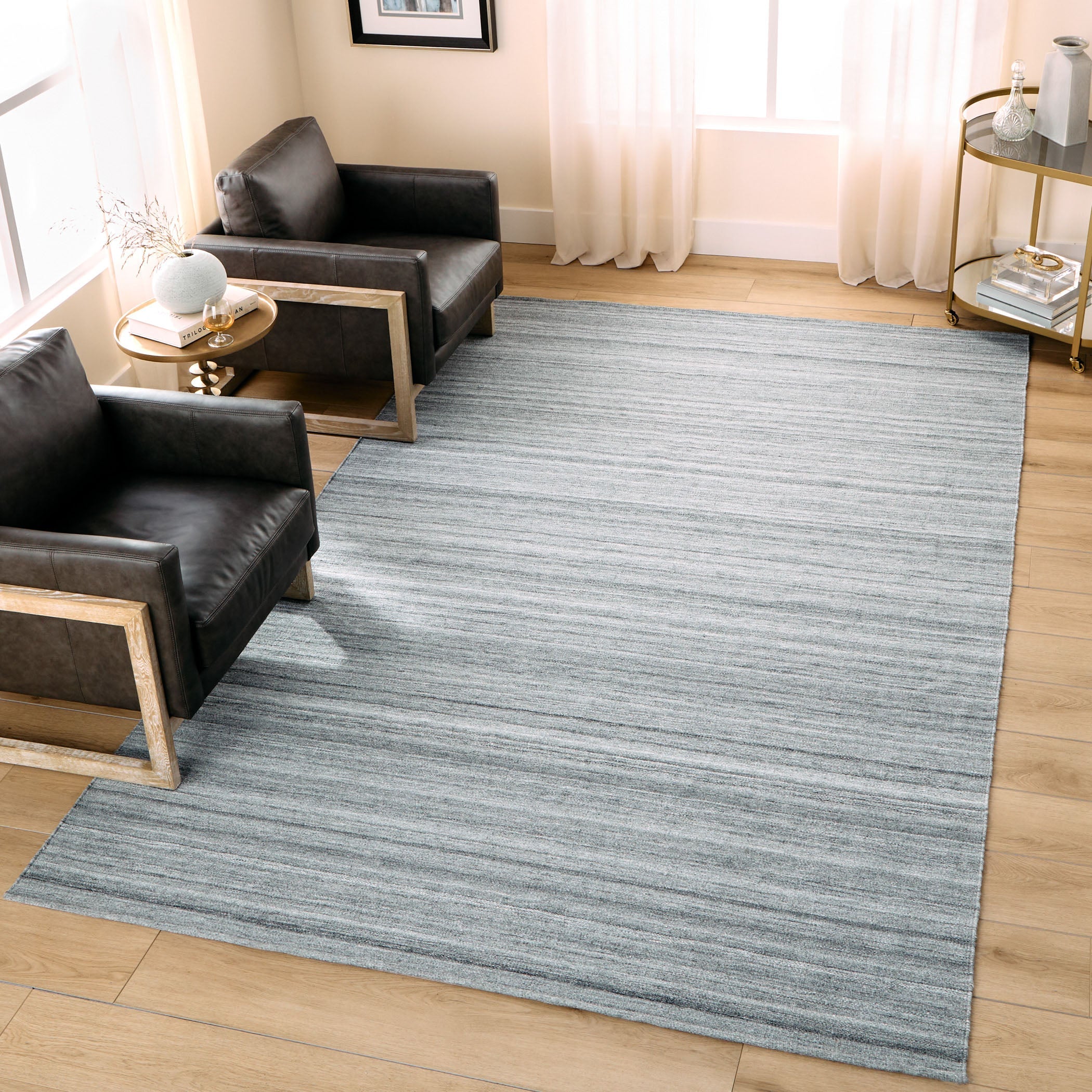 Kiran Reversible Heathered Stipe Rug