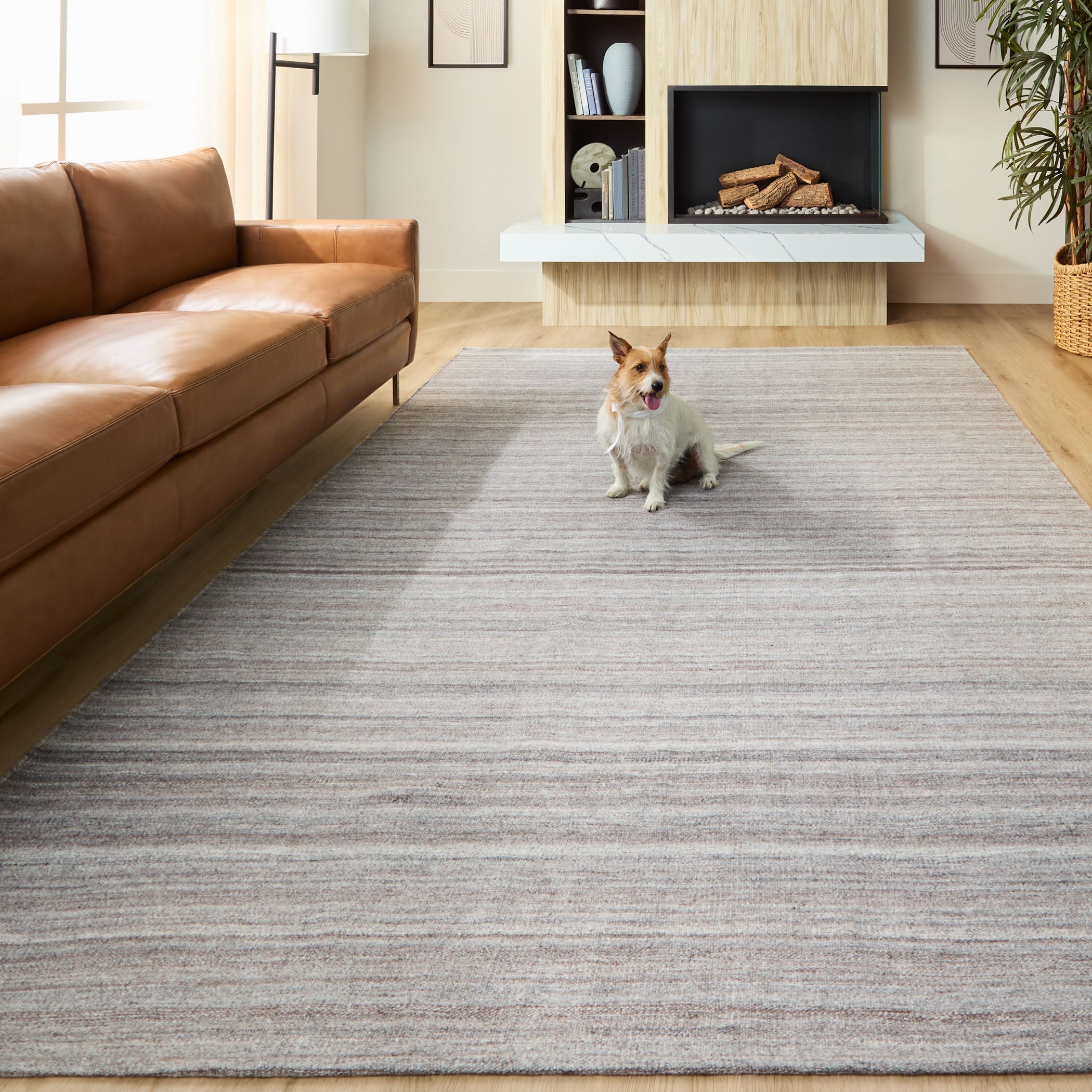 Kiran Reversible Heathered Stipe Rug