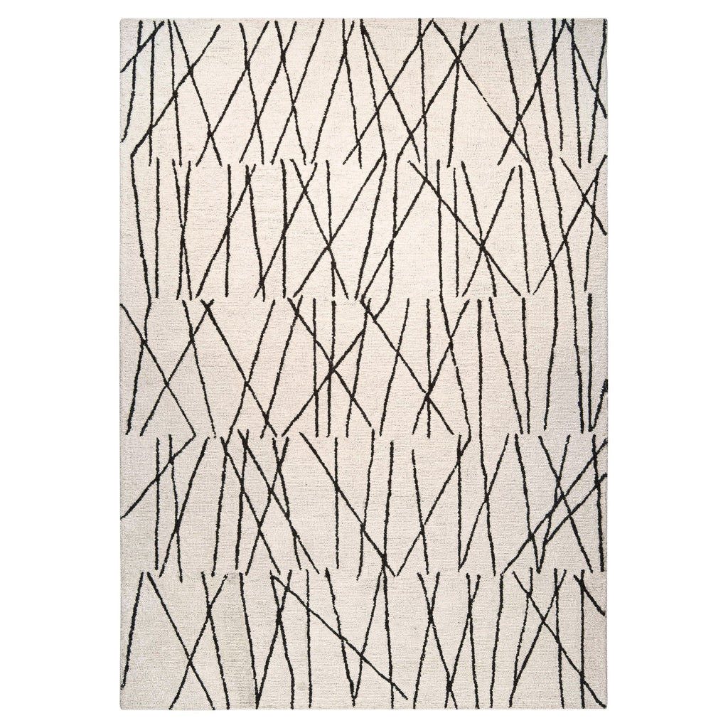 Myra Abstract Black Ivory Rug