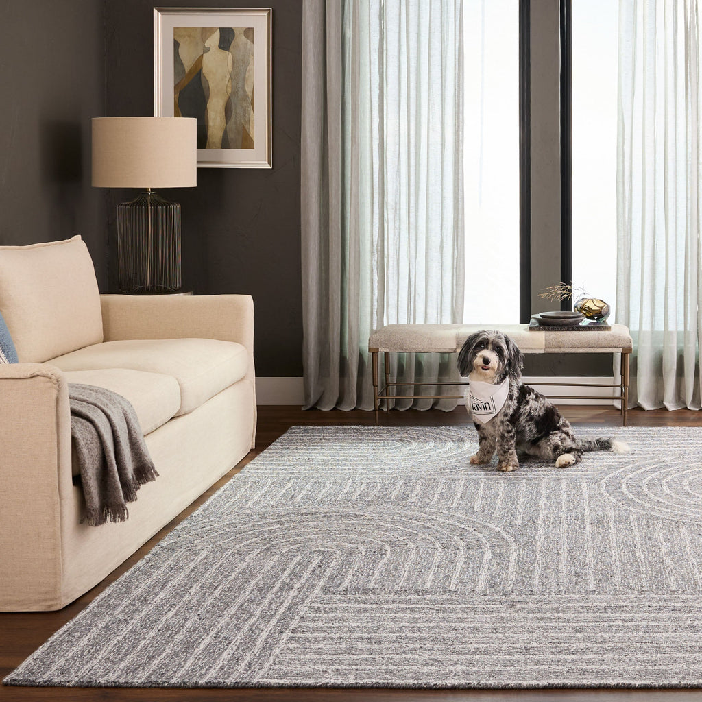 Kali Arched Stripe Blue Rug