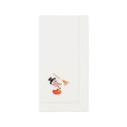 Handmade Snowman Embroidery Napkin with Hemstitched Border (Set of 6)