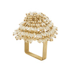 Beaded Design Napkin Ring, Set of 4