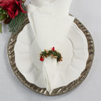 Beaded Wreath Napkin Ring, Set of 4