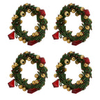 Beaded Wreath Napkin Ring, Set of 4