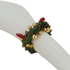 Beaded Wreath Napkin Ring, Set of 4