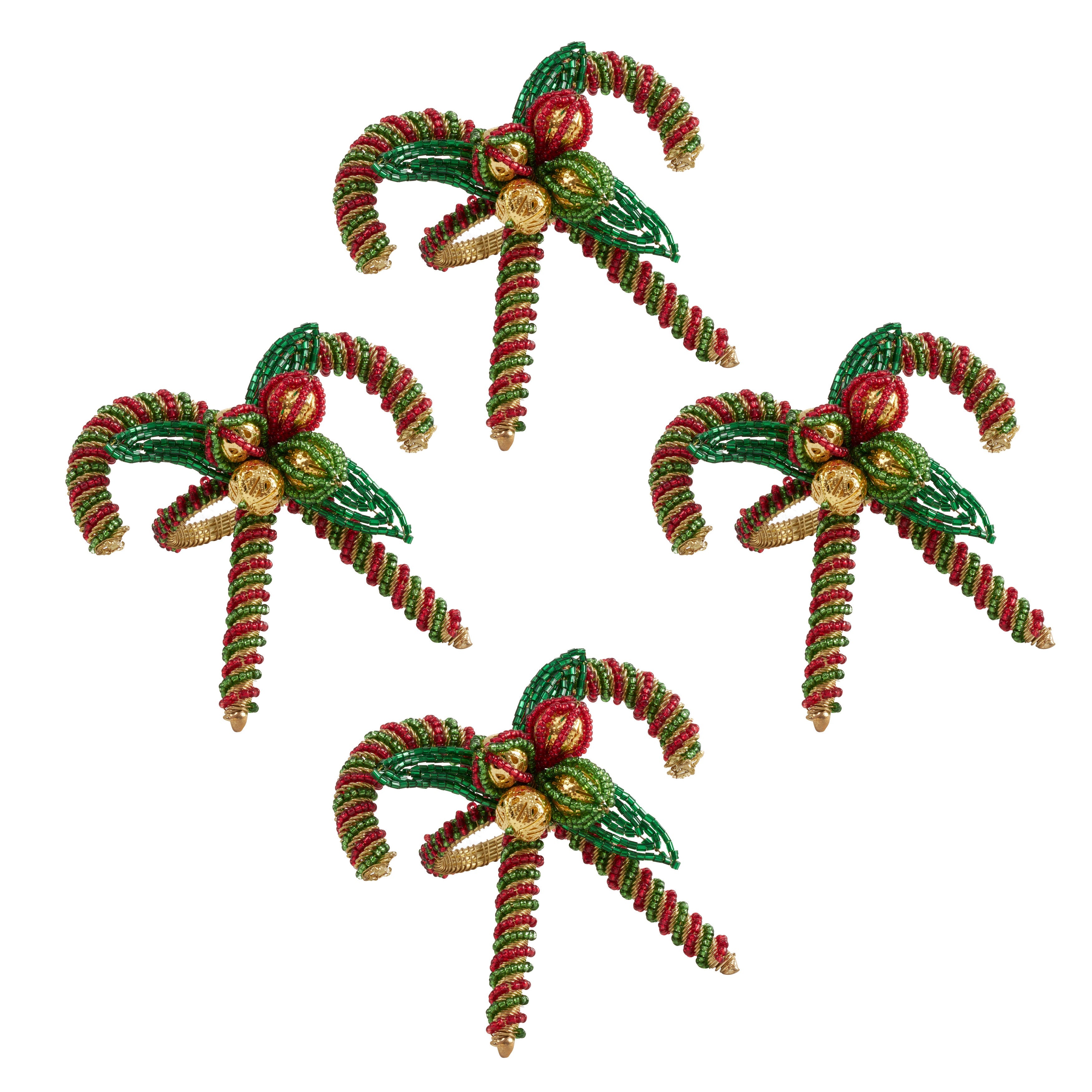 Candy Cane Napkin Ring, Set of 4