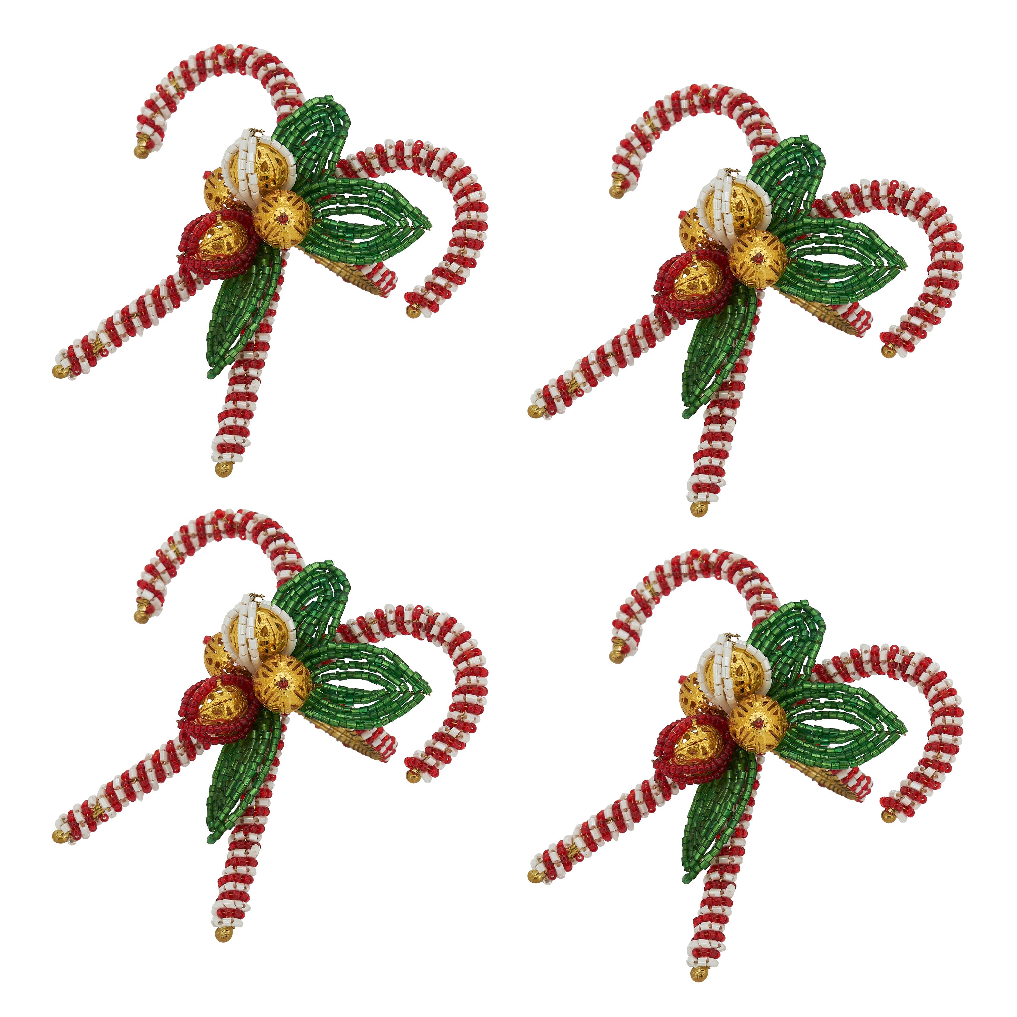 Candy Cane Napkin Ring, Set of 4