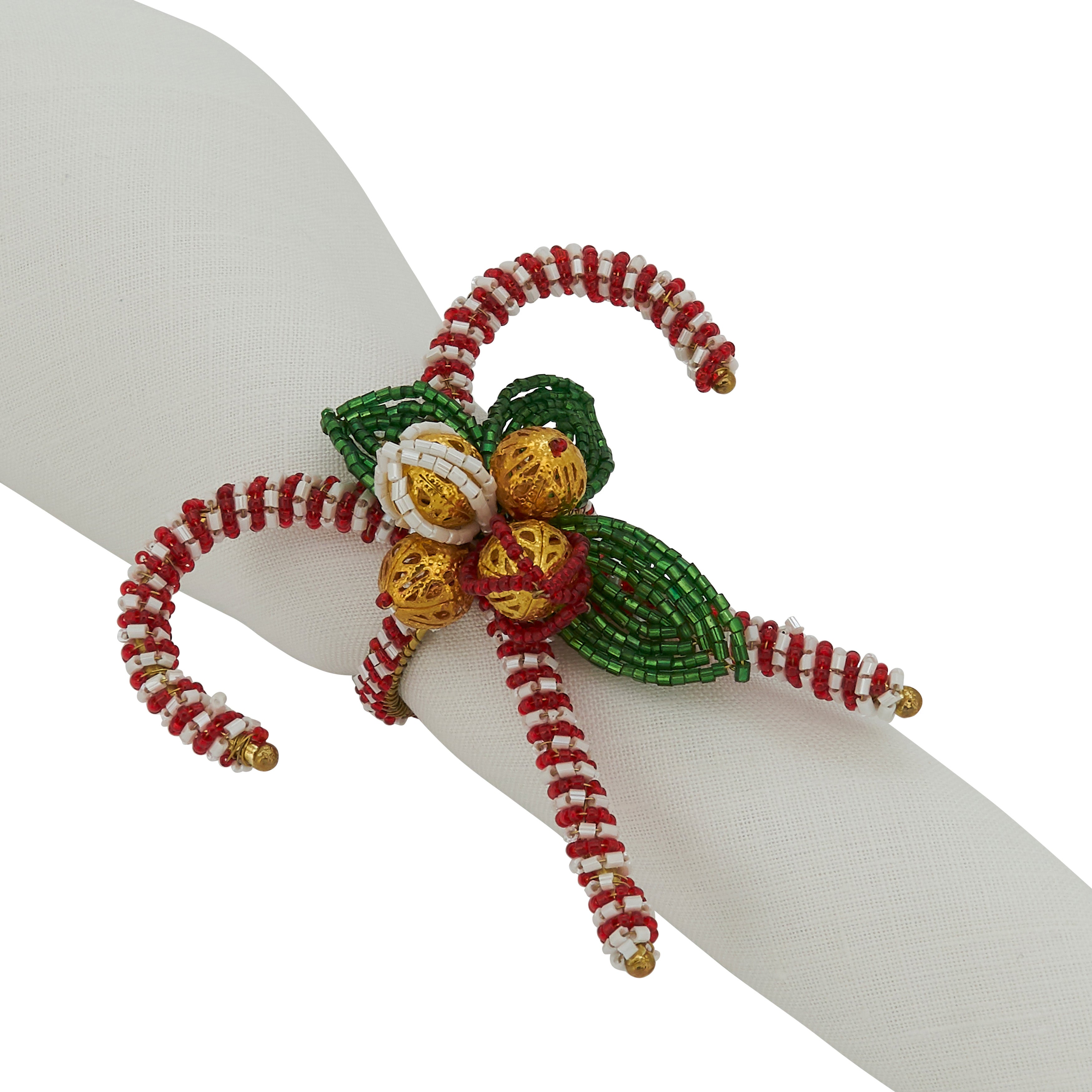 Candy Cane Napkin Ring, Set of 4