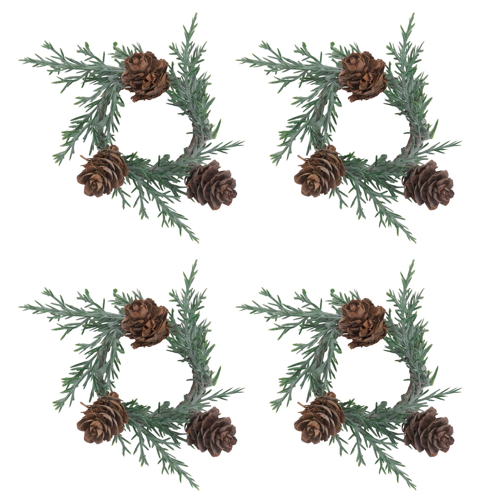 Pine Cone Napkin Ring, Set of 4
