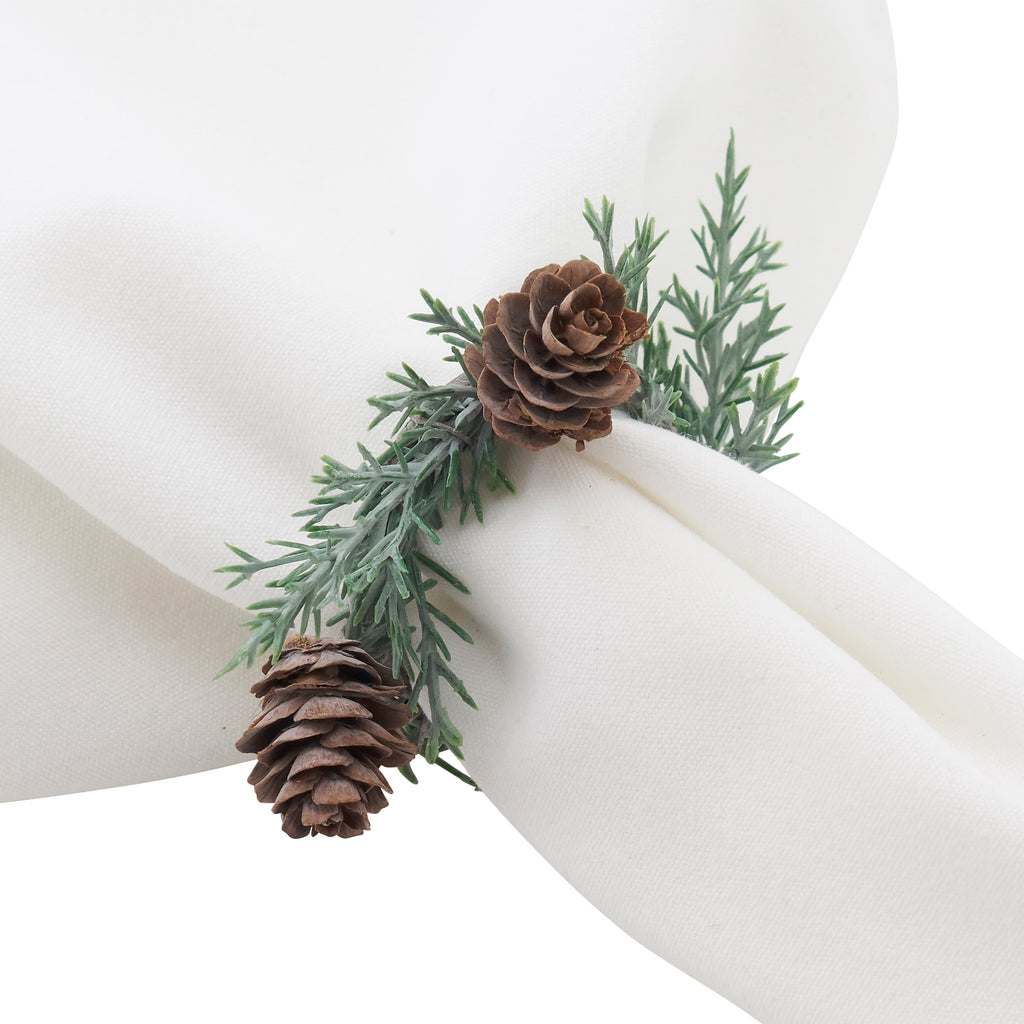 Pine Cone Napkin Ring, Set of 4