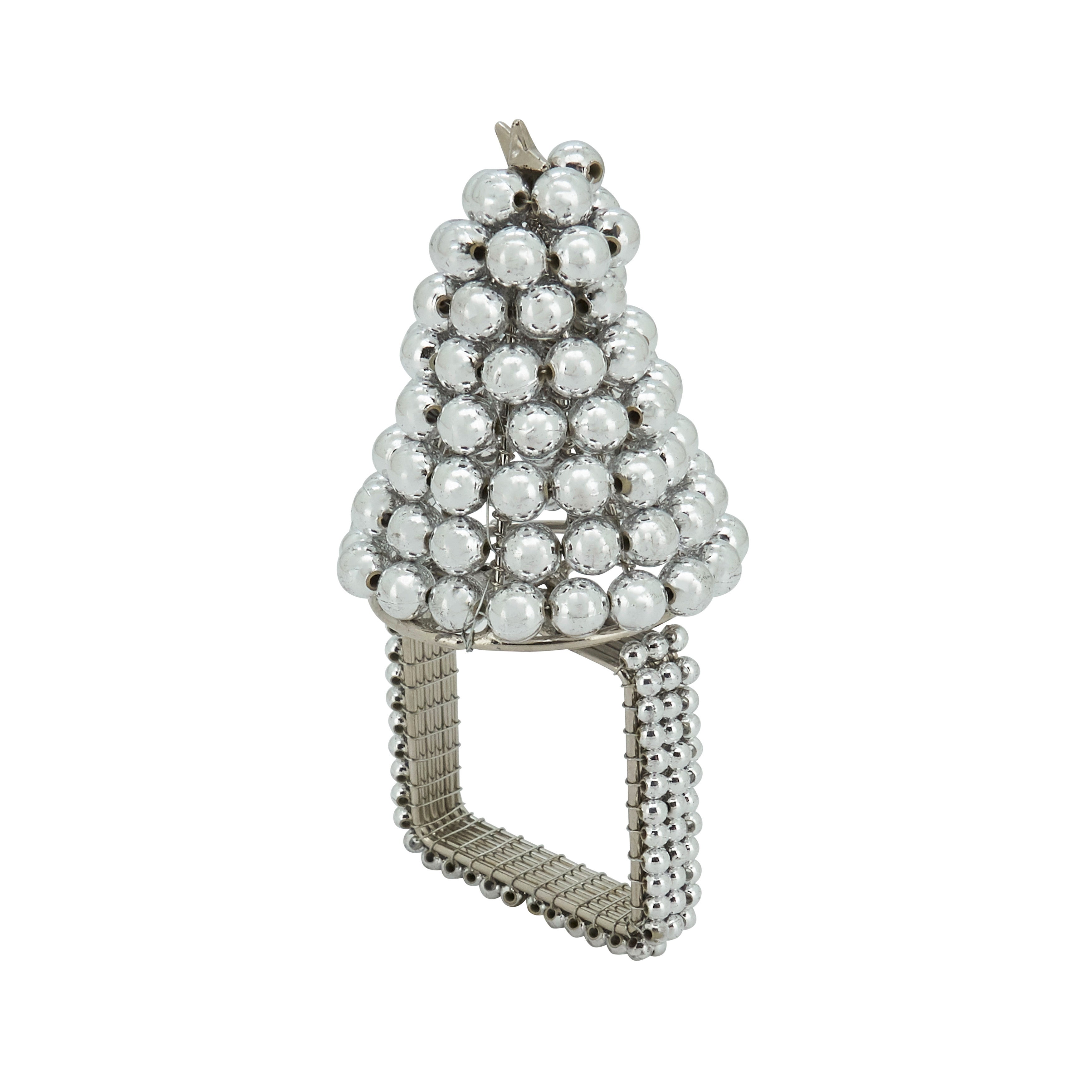 Pearl Christmas Tree Napkin Ring, Set of 4