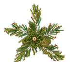 Beaded Napkin Ring With Pine Design, Set of 4