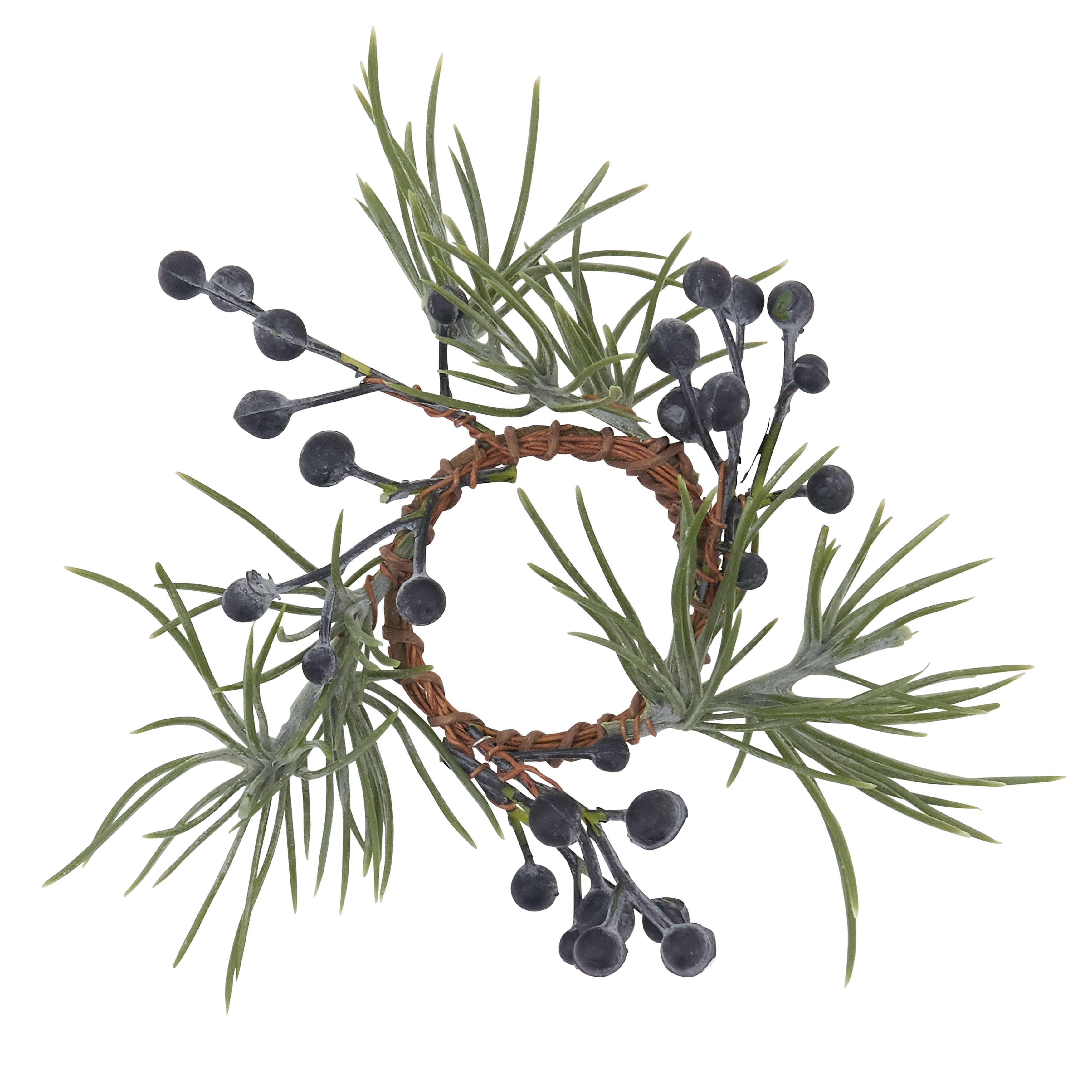 Pine and Berry Napkin Ring, Set of 4