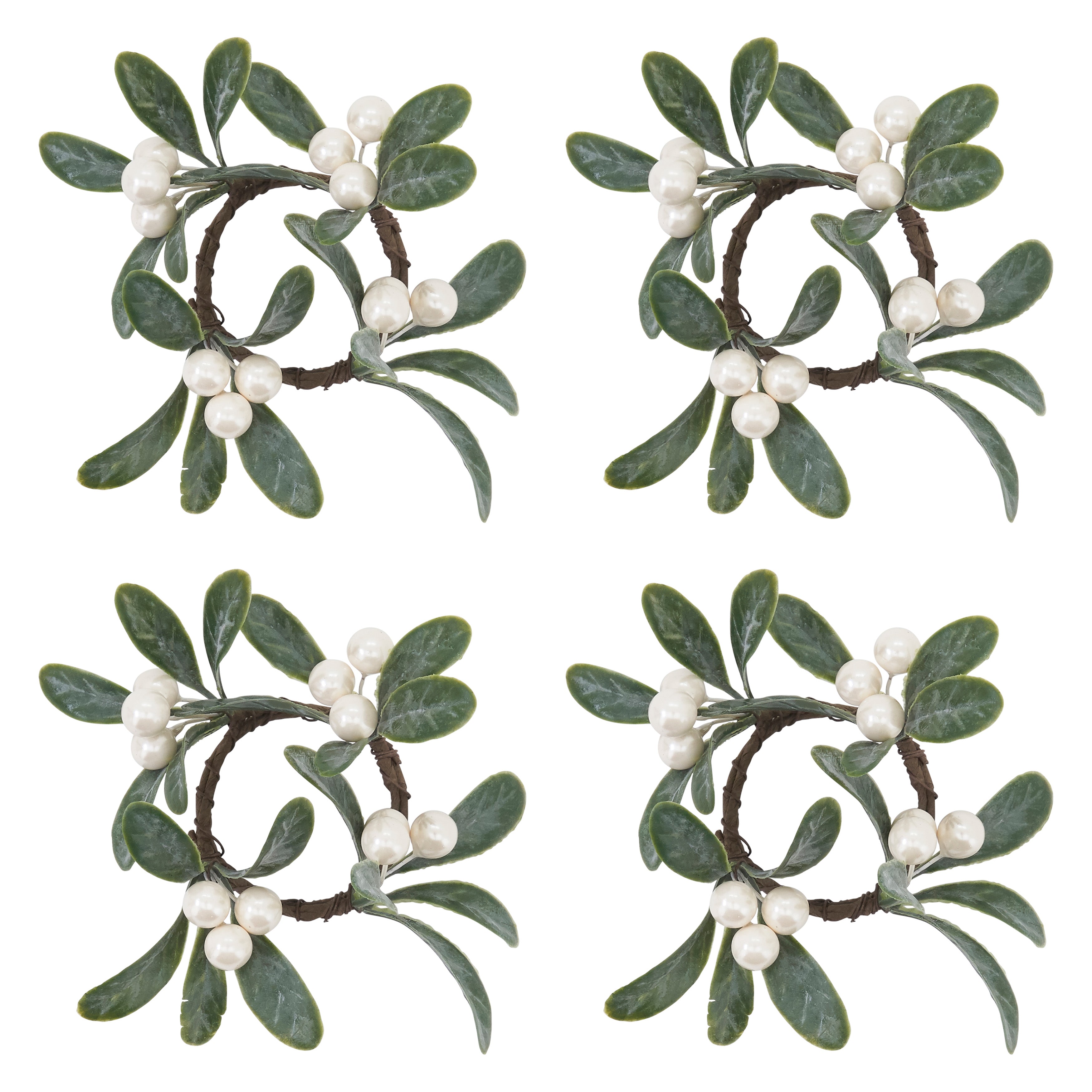 Mistletoe Napkin Ring, Set of 4