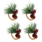 Forest Floor Pinecone Napkin Ring, Set of 4