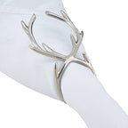 Silver Antler Napkin Ring, Set of 4