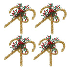 Sweet Treats Beaded Candy Cane Napkin Ring, Set of 4