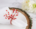 Holiday Sparkle Beaded Napkin Ring, Set of 4