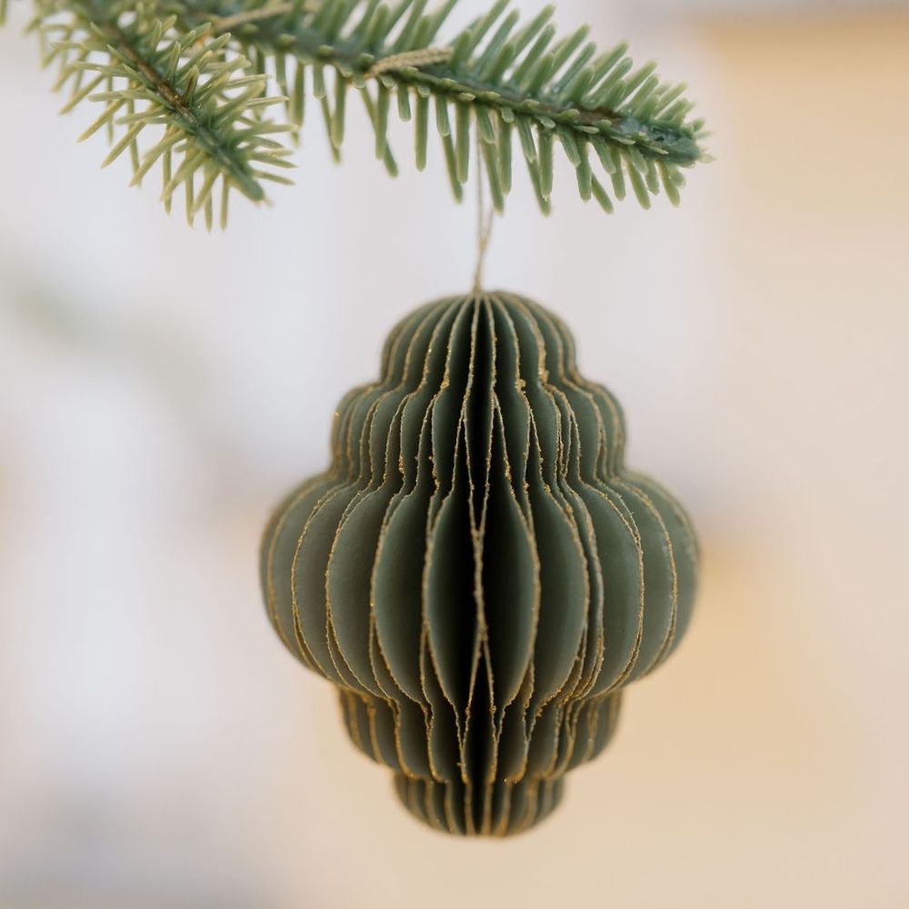 3 Paper Honeycomb Ornaments Assorted Shapes in Warm Seasonal Tones, Set of 6