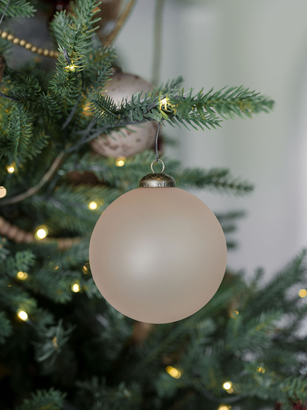 4 Vintage Rose Glass Ornaments in Matte & Shiny Finishes, Set of 6