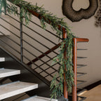 9' Natural-Looking Artificial Pine Garland with Pinecones