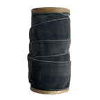 Handmade Wide Dark Grey Velvet Ribbon Luxurious 10 Yards, Set of 2