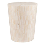 Round Natural Bone Inlay Accent Table