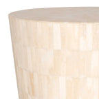 Round Natural Bone Inlay Accent Table