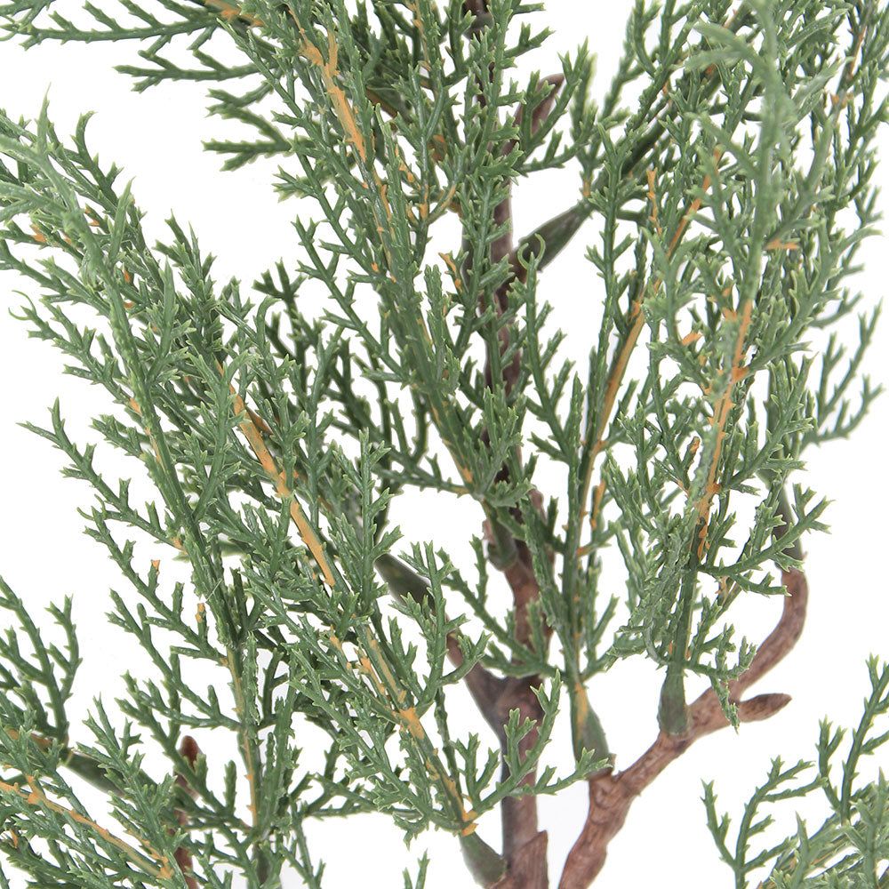 20 Realistic Faux Evergreen Cedar Branches with Hand-Painted Details, Set of 6