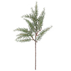 20 Realistic Faux Evergreen Cedar Branches with Hand-Painted Details, Set of 6