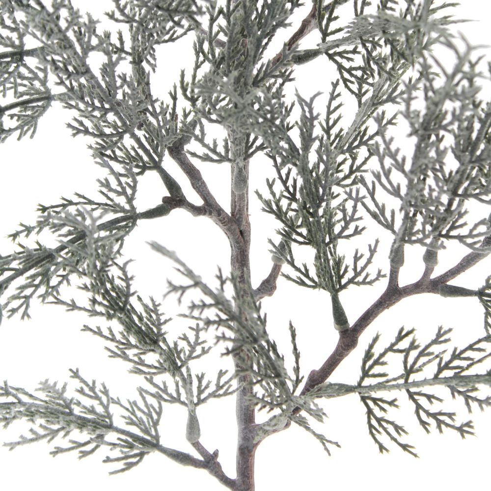27 Frosted Flocked Cedar Stem