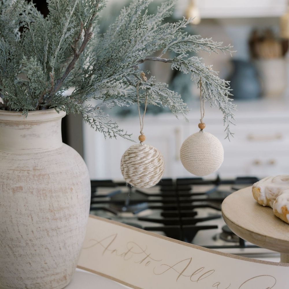 27 Frosted Flocked Cedar Stem