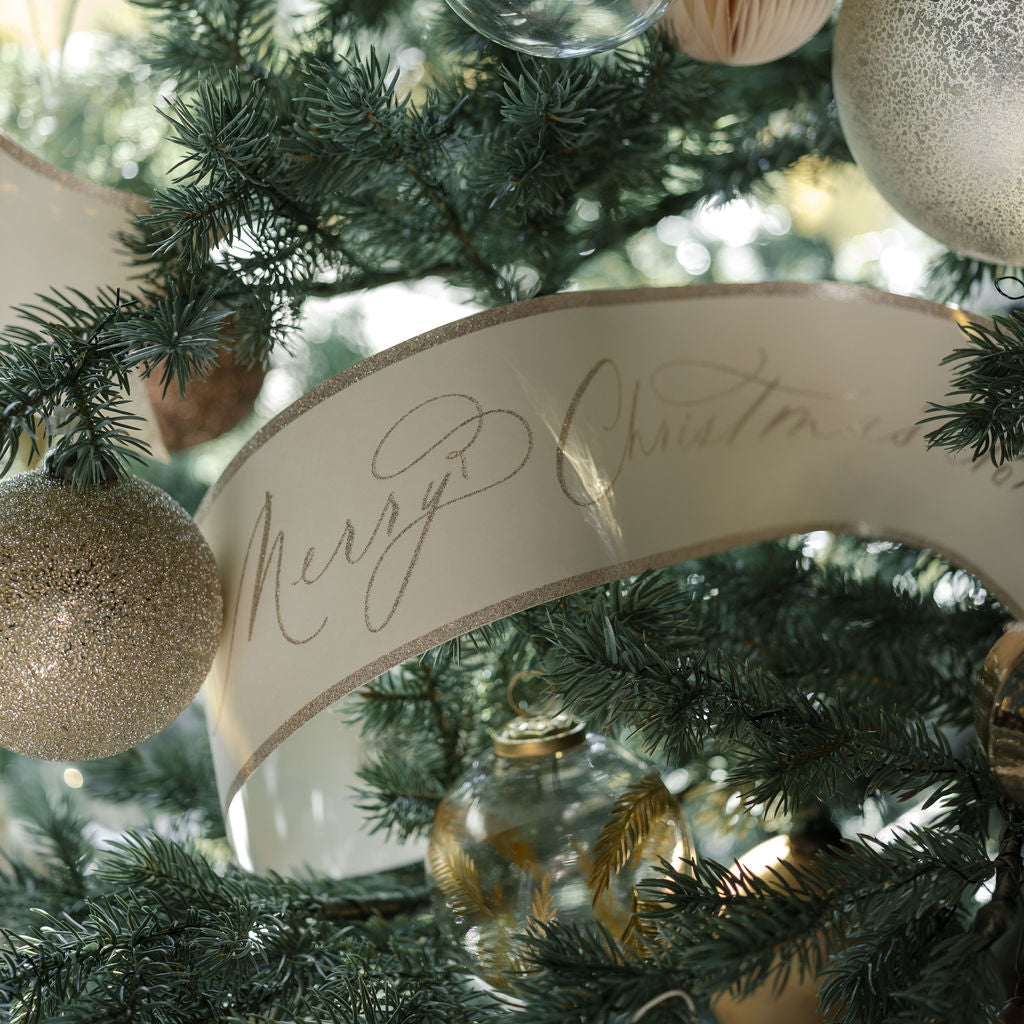 3' Glittering 'Merry Christmas' and 'Good Night' Paper Garland, Set of 6