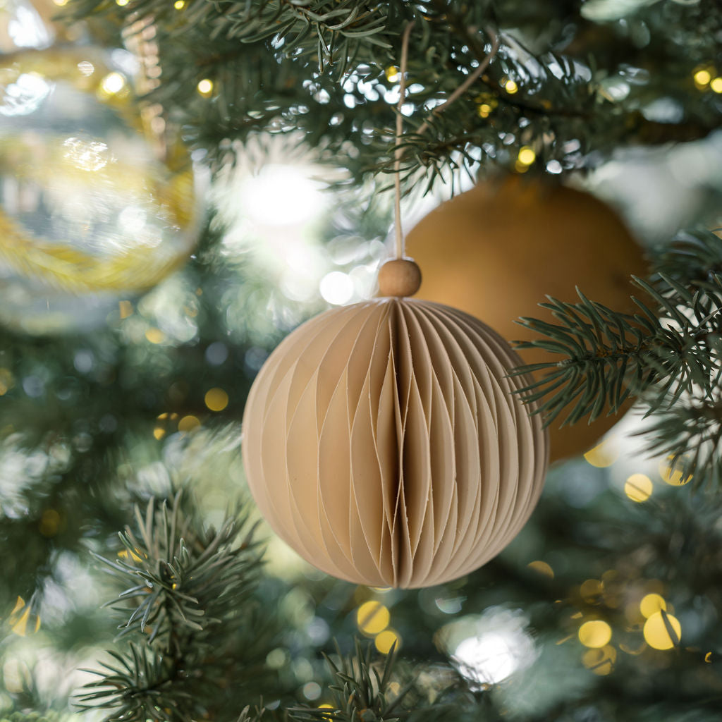 Luxury 4 Matte Antique Gold Glass Ornaments, Set of 4